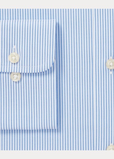 Camisa Oxford Polo Ralph Lauren Hombre Azules / Blancos - Slim Fit Striped - RHODA3715